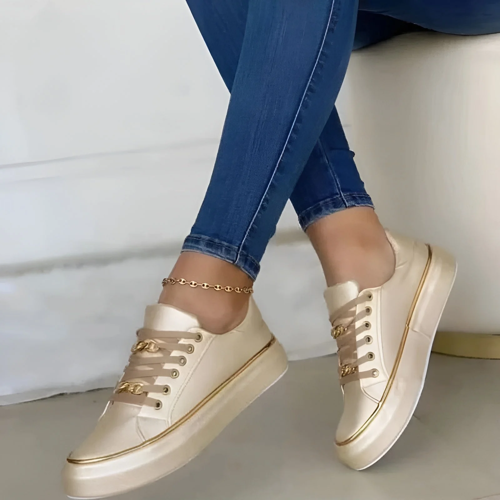 Aveline™ Orthopedic Chain Accent Sneakers - Image 3