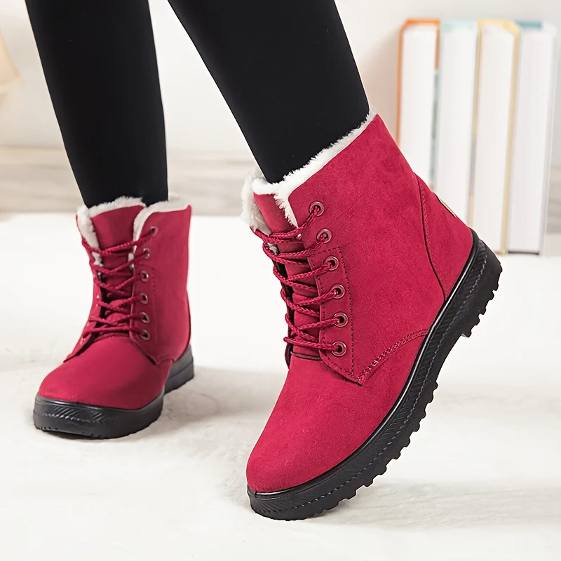 Dahlia™ Faux Fur Lace-Up Boots - Image 9
