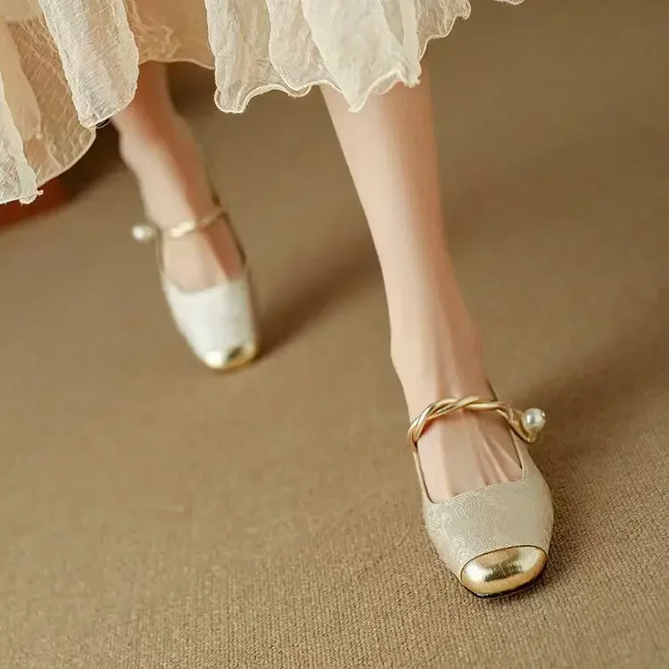 Fiola™ Vintage Pearl Flats - Image 13