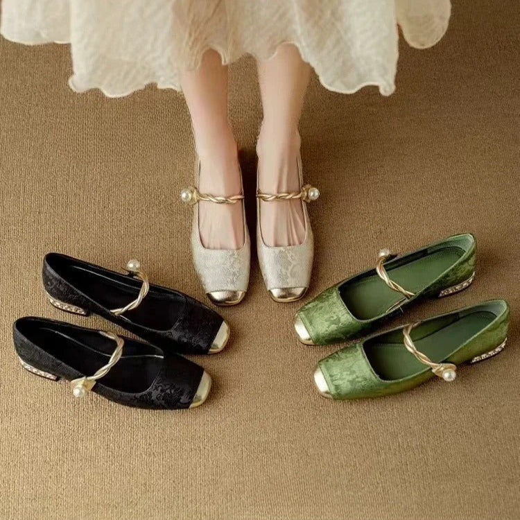 Fiola™ Vintage Pearl Flats - Image 14