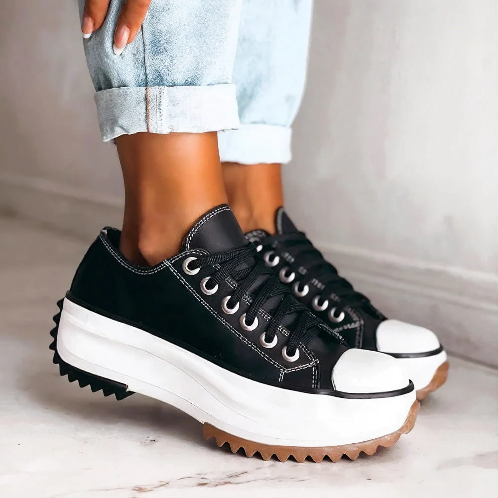 Gianna™ Low-Top Thick-Heeled Shoes - Image 4