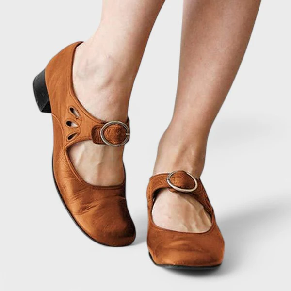Keira™ Comfortable Low-Heel Strap Shoes - Image 3
