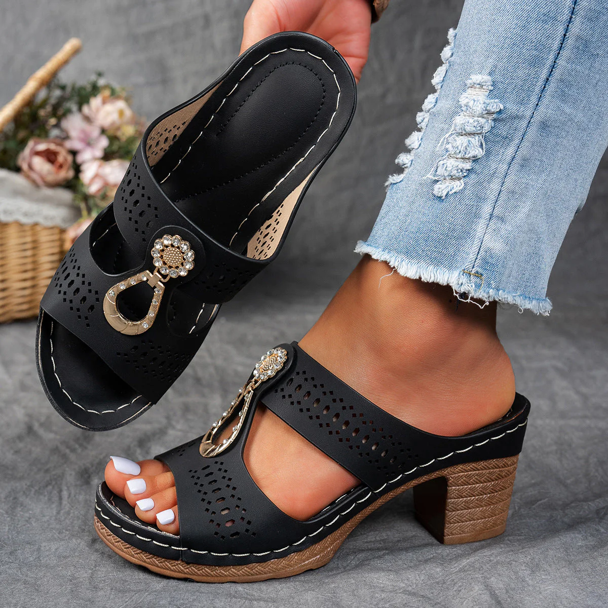 Sibley™ Sparkly Comfort Sandals - Image 2