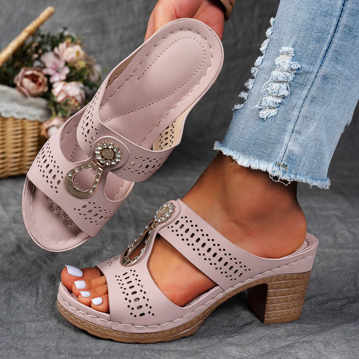 Sibley™ Sparkly Comfort Sandals - Image 3