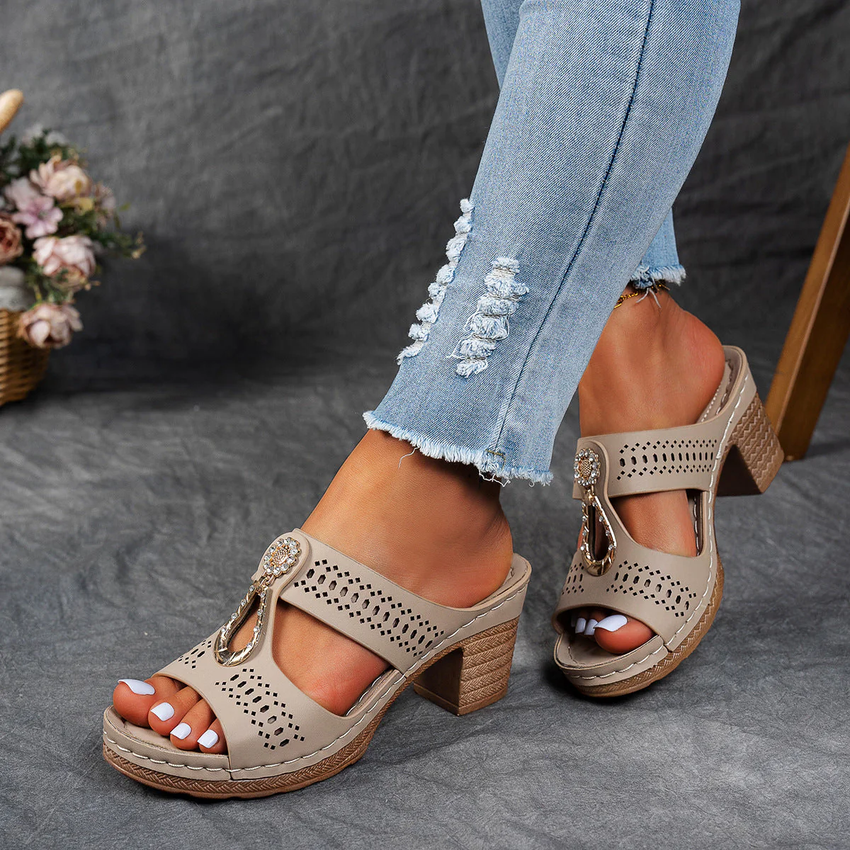 Sibley™ Sparkly Comfort Sandals - Image 4