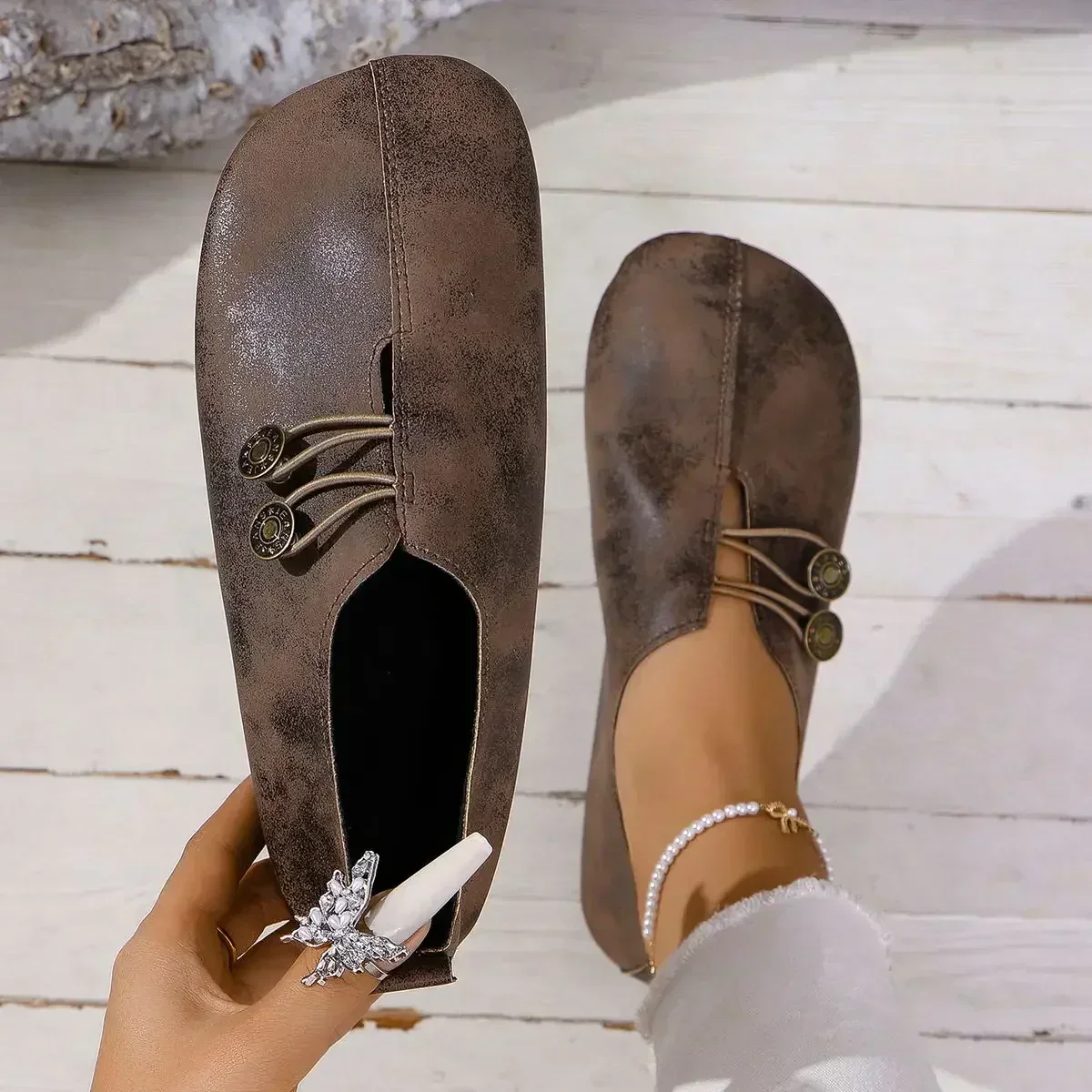 Thea™ Soft Flats Loafer Shoes - Image 4